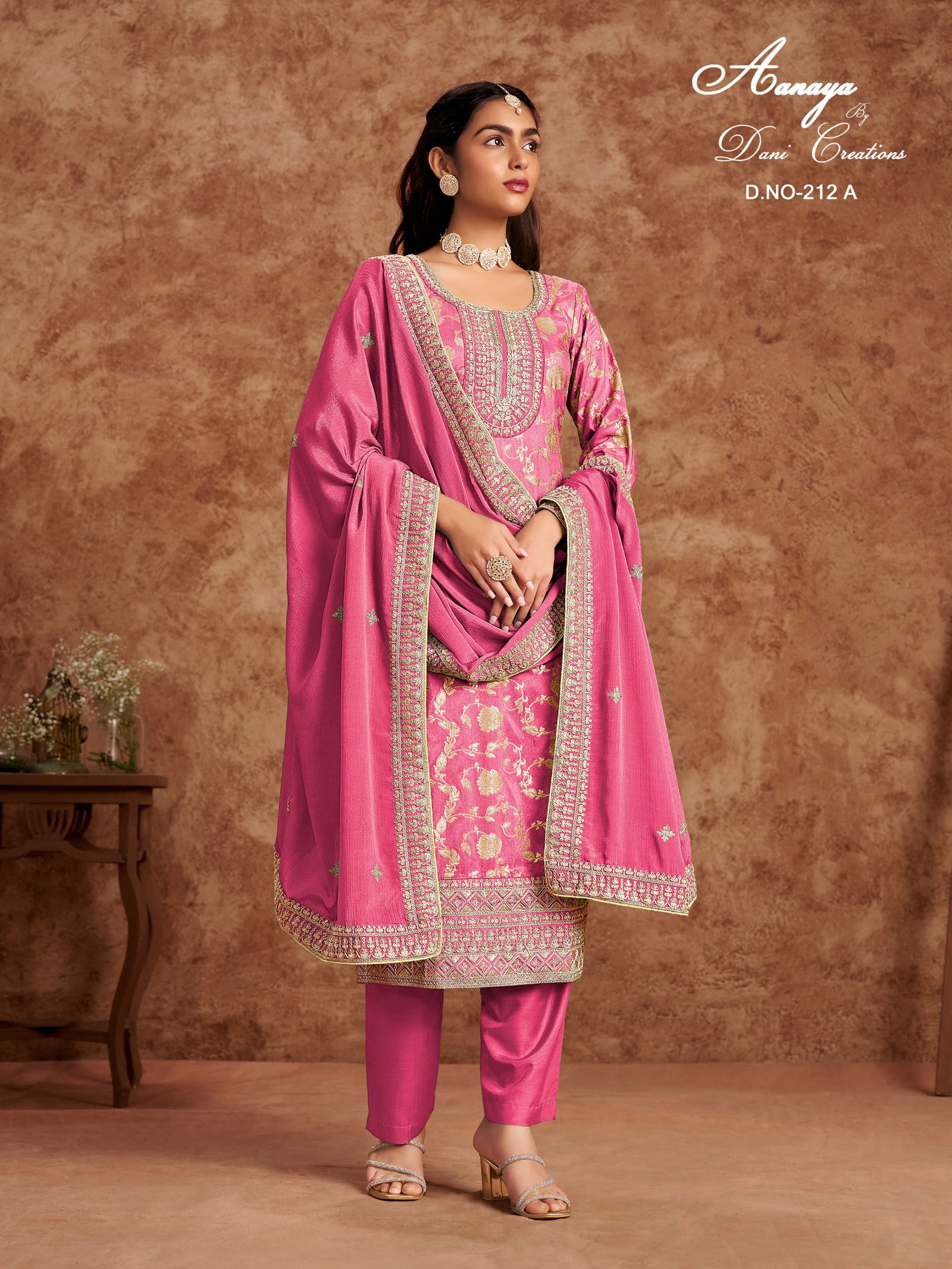 Aanaya Vol 212 By Dani Dolla Jacquard Salwar Suit Wholesalers In Delhi